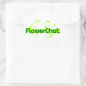 FlowerChat 3"-Aufkleber Runder Aufkleber (Tasche)