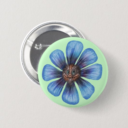 Flowerdragon Knopf Button (Vorne & Hinten)