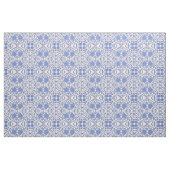 Flowered blue and white fabric stoff (Yard (91,4 cm))