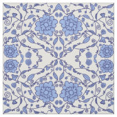 Flowered blue and white fabric stoff (Muster)