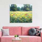 Flowered field leinwanddruck (Insitu (Wohnzimmer))