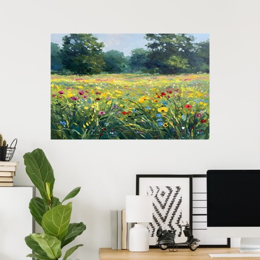 Flowered field poster (Heimbüro)
