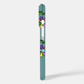 Flowered on blue personalized Case-Mate iPhone hülle (Rückseite / Links)