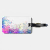 Flowerful Schmetterlings-abstrakter Gepäck-Umbau Gepäckanhänger (Rückseite horizontal)