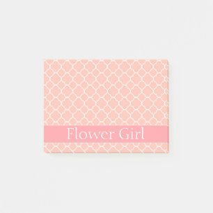Flowergirl Rosa und Weiß Post-it Klebezettel