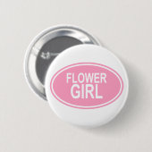 FlowerGirlWedding ovales Rosa Button (Vorne & Hinten)