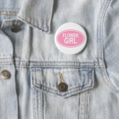 FlowerGirlWedding ovales Rosa Button (Beispiel)