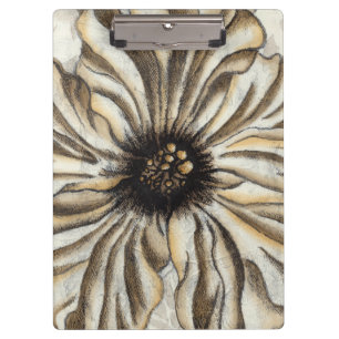 Flowerhead Fresko auf TAN-Hintergrund Klemmbrett