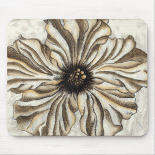Flowerhead Fresko auf TAN-Hintergrund Mousepad