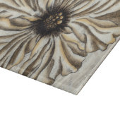 Flowerhead Fresko auf TAN-Hintergrund Schneidebrett (Ecke)
