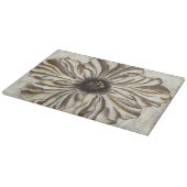 Flowerhead Fresko auf TAN-Hintergrund Schneidebrett (Ecke)