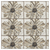 Flowerhead Fresko auf TAN-Hintergrund Stoff (Muster)