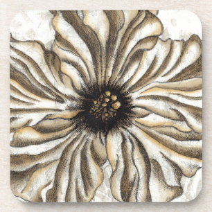 Flowerhead Fresko auf TAN-Hintergrund Untersetzer