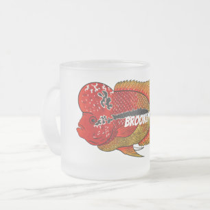 Flowerhorn cichlid fish cartoon illustration mattglastasse
