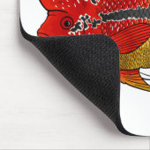 Flowerhorn cichlid fish cartoon illustration mousepad (Ecke)