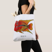 Flowerhorn cichlid fish cartoon illustration tasche (Von Nahem)