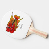 Flowerhorn cichlid fish cartoon illustration tischtennis schläger (Seitenansicht)