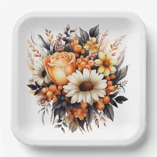 Flowering Bouquet Pappteller (Vorderseite)