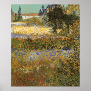 Flowering Garden by Vincent van Gogh Poster