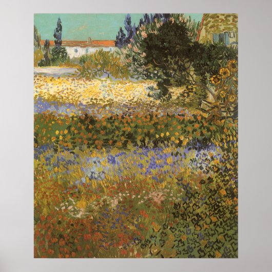 Flowering Garden by Vincent van Gogh Poster (Vorne)
