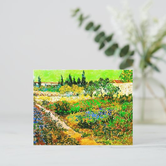 Flowering Garden with Path Van Gogh Fine Art Postkarte (Stehend Vorderseite)
