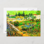 Flowering Garden with Path Van Gogh Fine Art Postkarte (Vorne/Hinten)