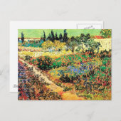 Flowering Garden with Path, Vincent van Gogh Postkarte (Vorne/Hinten)
