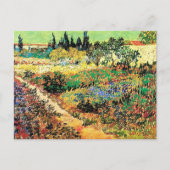 Flowering Garden with Path, Vincent van Gogh Postkarte (Vorderseite)