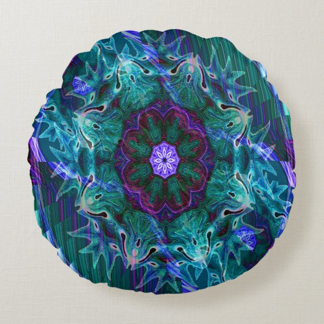 Flowering under the Sea.... Rundes Kissen (Vorderseite)