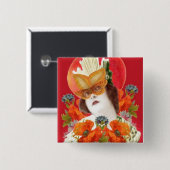 flowerLadyMangoHead II Button (Vorne & Hinten)