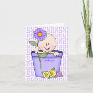 FLOWERPOT BABY LILA, DANKEN SIE NOTWENDIGEN MUMSBU DANKESKARTE