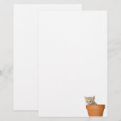 Flowerpotkätzchen Briefpapier (Vorne/Hinten)