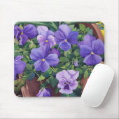 Flowerpots mit Stiefmütterchen 2007 Mousepad (Mit Mouse)