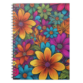"Flowerpower" Art Spiral Notebook Notizblock