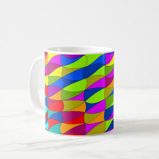 Flowerpower confused pattern coffee mug kaffeetasse (Vorderseite Links)