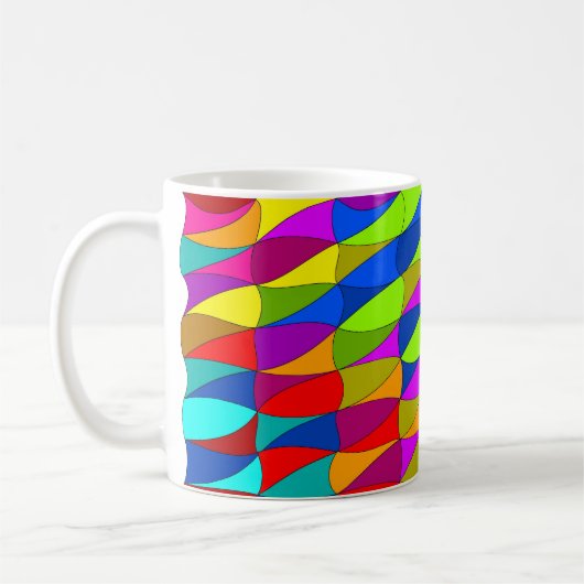 Flowerpower confused pattern coffee mug kaffeetasse (Links)