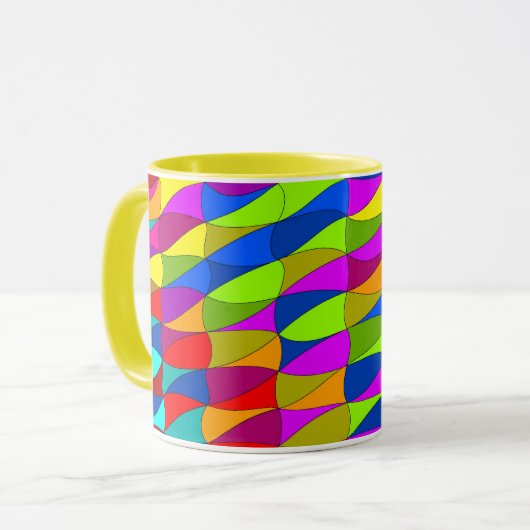 Flowerpower confused pattern coffee mug tasse (Vorderseite Links)