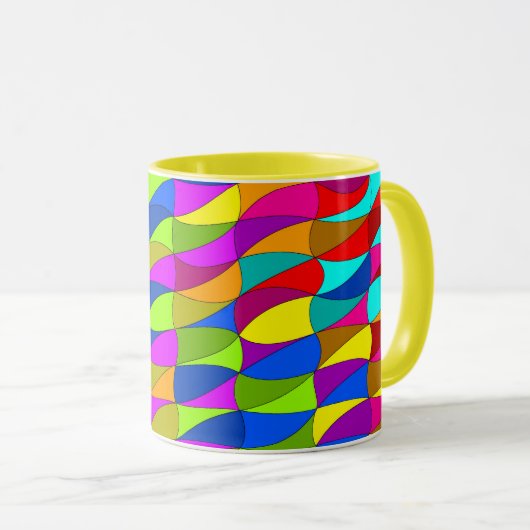 Flowerpower confused pattern coffee mug tasse (VorderseiteRechts)