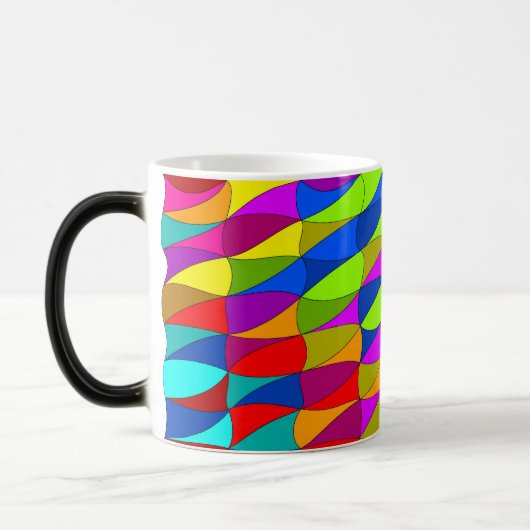 Flowerpower confused pattern coffee mug verwandlungstasse (Links)