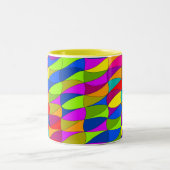 Flowerpower confused pattern coffee mug zweifarbige tasse (Mittel)