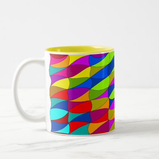 Flowerpower confused pattern coffee mug zweifarbige tasse (Links)