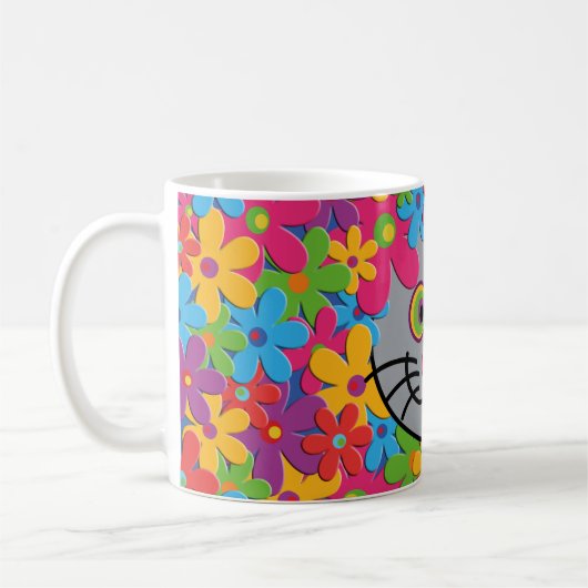 FlowerPower-Katze Kaffeetasse (Links)