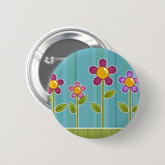 flowerpower Knopf Button (Vorne & Hinten)