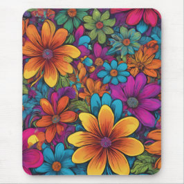 "Flowerpower"-Mausepad mit Kunstmotiv Mousepad