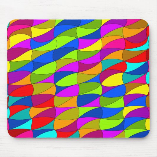 Flowerpower verwirrtes Muster Mousepad (Vorne)