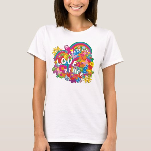 FlowerPowerRainbow T-Shirt (Vorderseite)