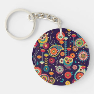 Flowers Acrylic Keychain Schlüsselanhänger
