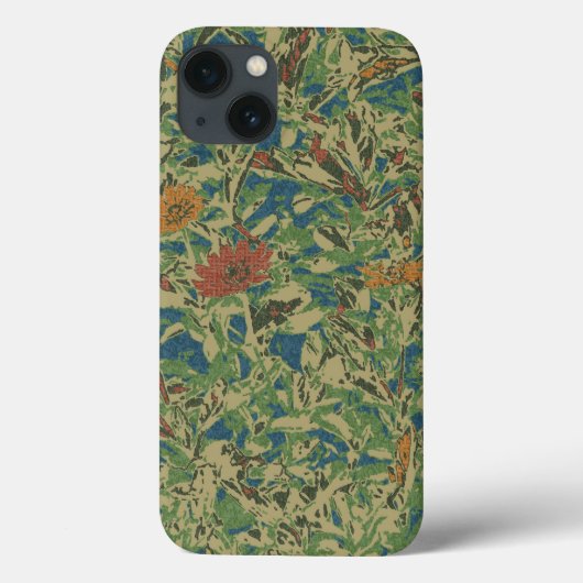 Flowers against leaf tartern Case-Mate iPhone hülle (Rückseite)