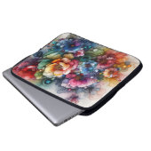 Flowers Alcohol Ink Laptopschutzhülle (Vorne Knopf)