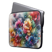 Flowers Alcohol Ink Laptopschutzhülle (Vorderseite Links)